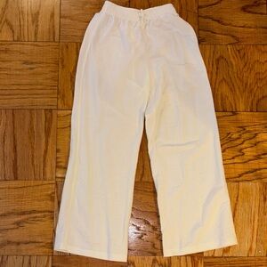 Casual White Wide-Leg Pants